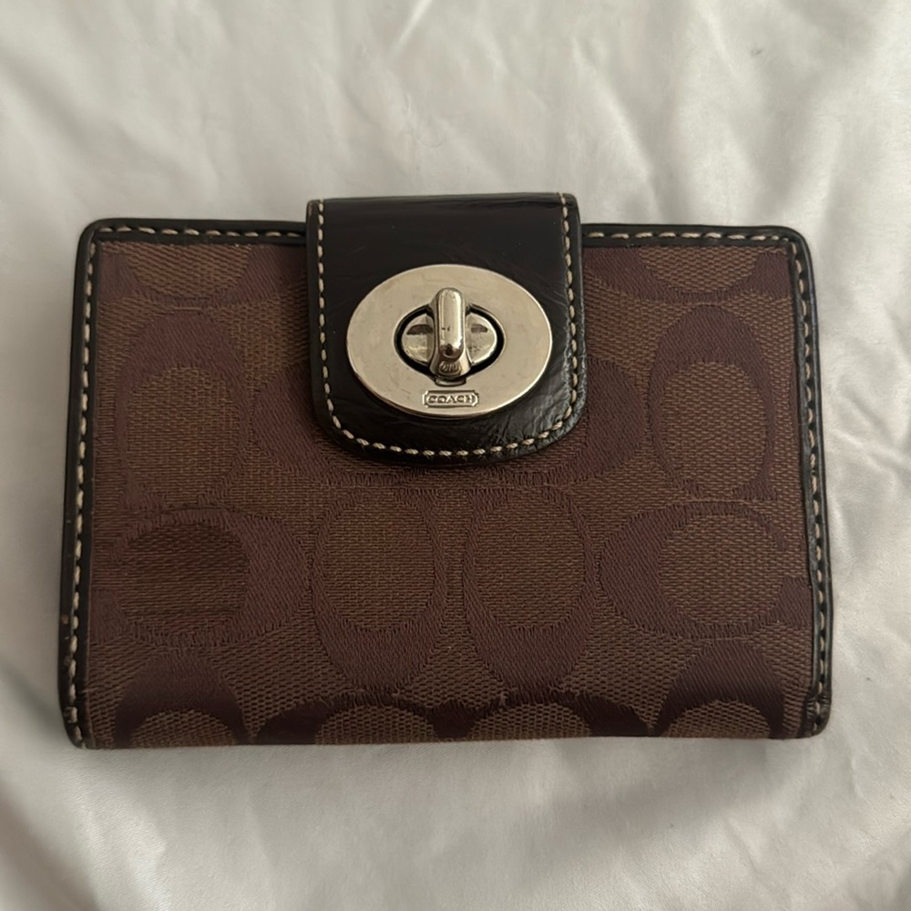Authentic coach monogram wallet